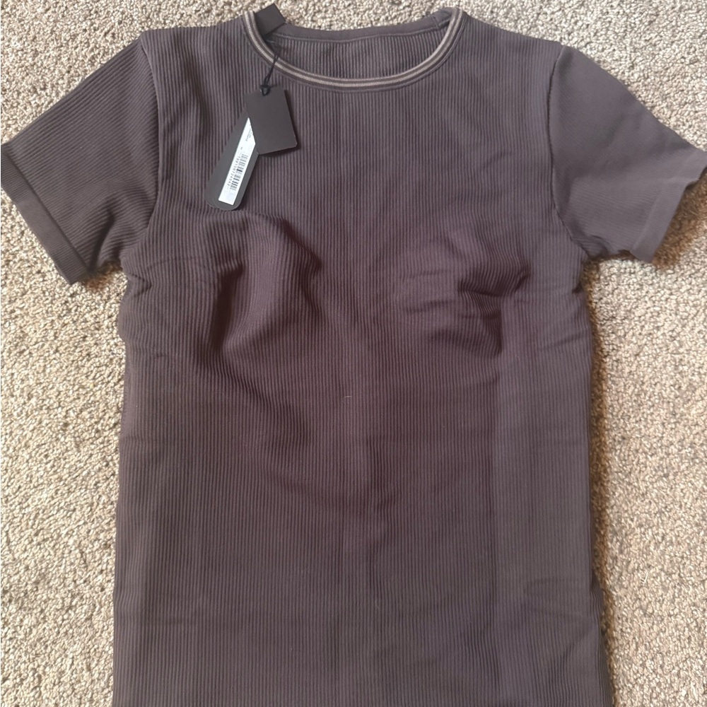 Nike Skims Ribbed Short-Sleeve Crewneck Shirt - Black S- BNWT